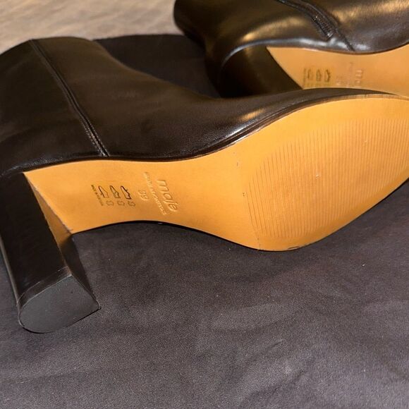 NEW Maje Fanette Pointed-Toe Leather Ankle Boots Size 9 - Picture 10 of 13